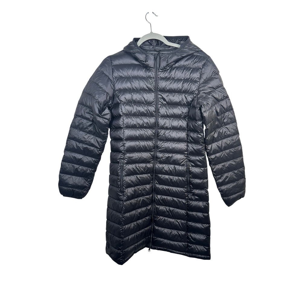 Tna Botanie Super Light Puffer Jacket Women M Black Excellent Long Down Parka